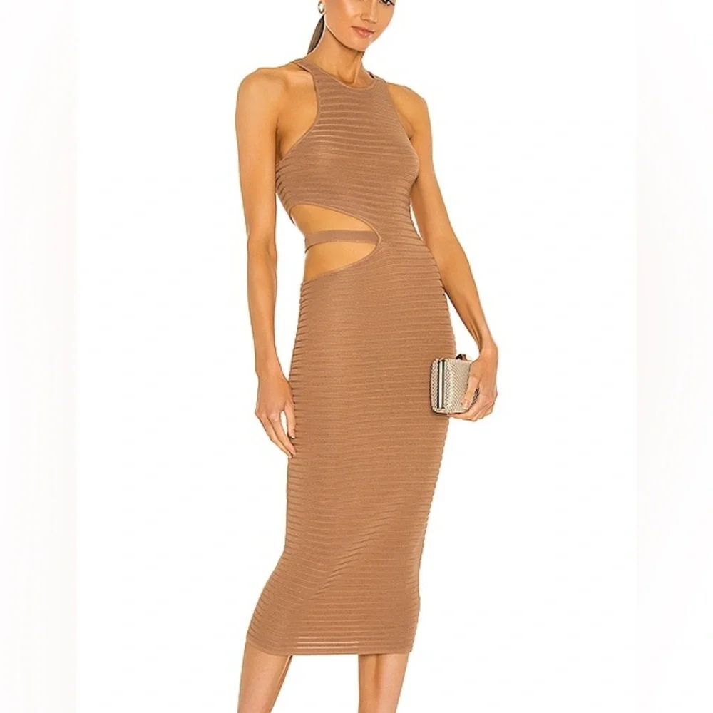 x REVOLVE Athena Midi Dress in MushroomMichael Costello size XS - Picture 1 of 9